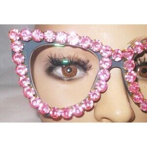 UNIQUE BOUTIQUE READING GLASSES 3.00 STRENGTH SET IN STONES PINK GORGEOUS!